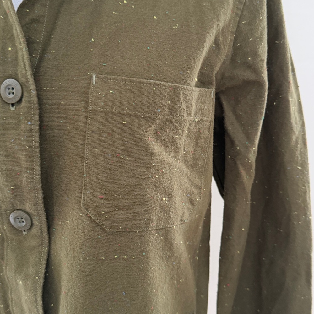 DAKINE Women's Olive Green Speckled Button Down Medium Shirt - Picture 3 of 12